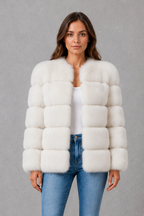 Sylvia | Women's Plush Collared Faux Fur Winter Jacket