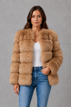Sylvia | Women's Plush Collared Faux Fur Winter Jacket