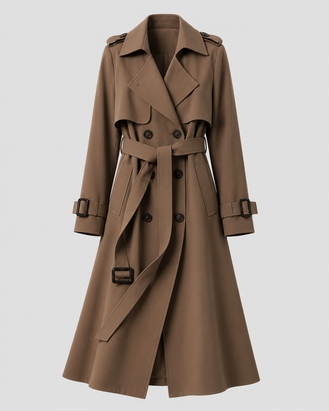 Renée | Women's Long Belted Trench Coat