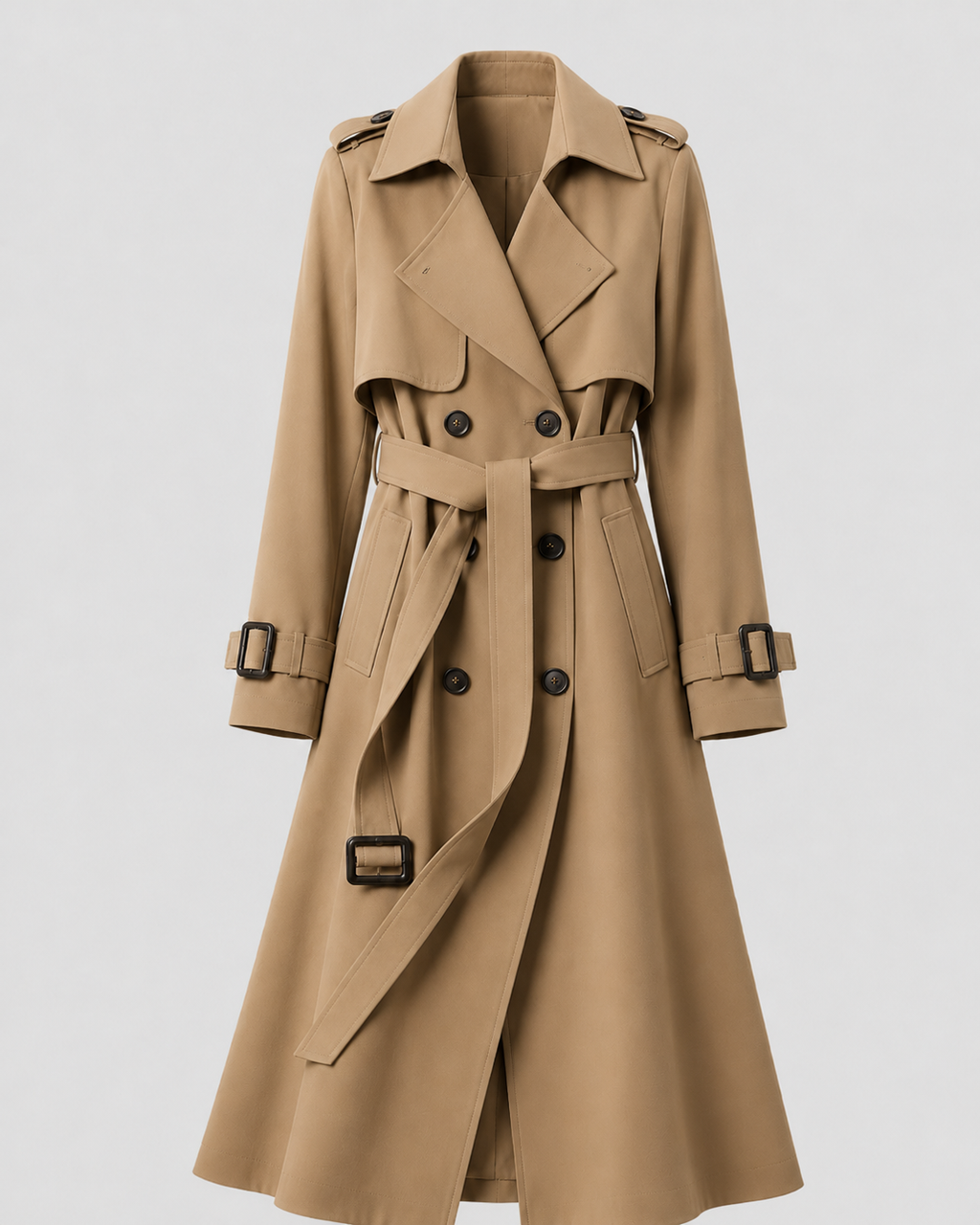 Renée | Women's Long Belted Trench Coat
