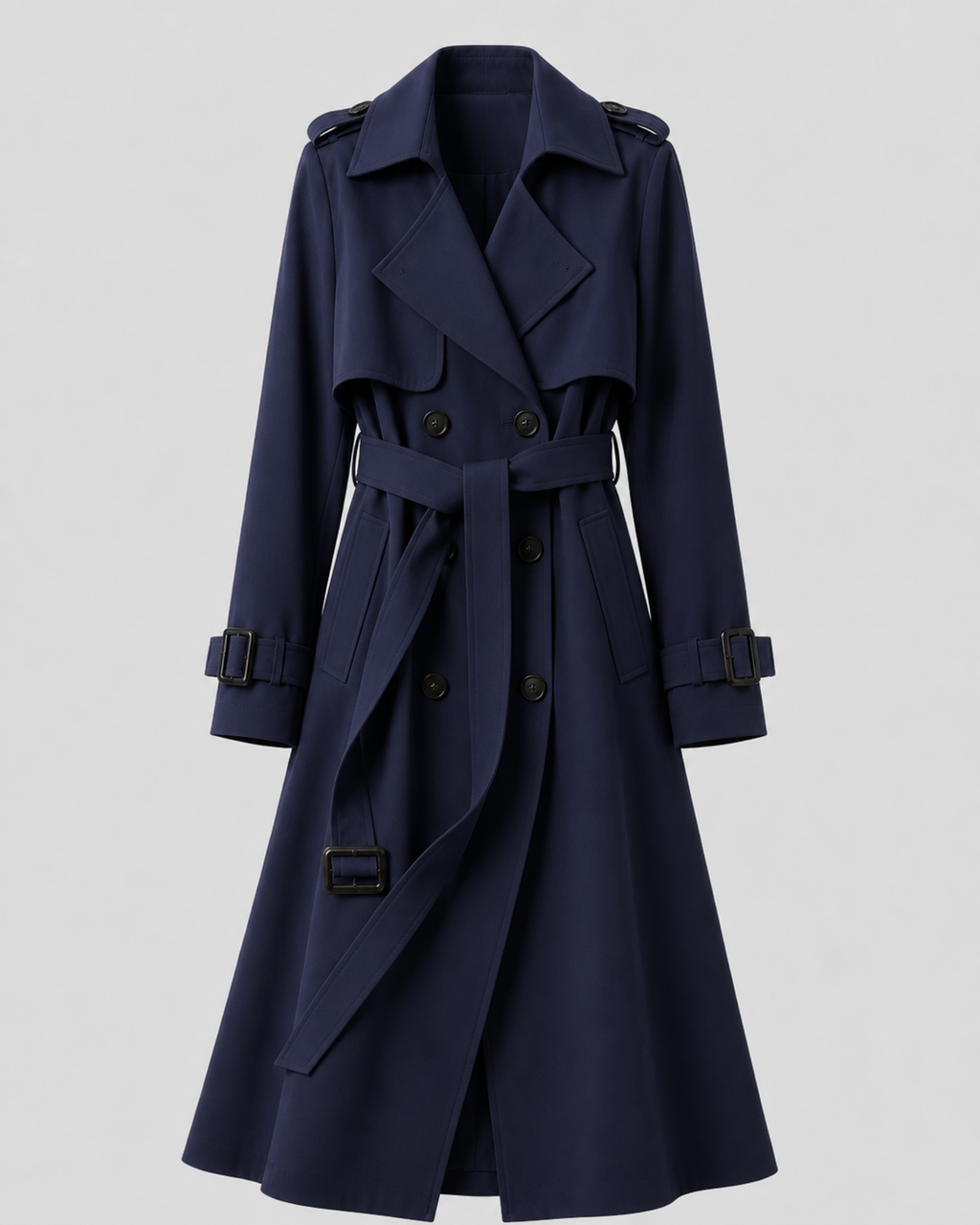 Renée | Women's Long Belted Trench Coat