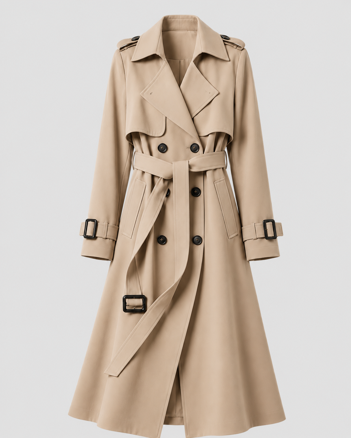 Renée | Women's Long Belted Trench Coat