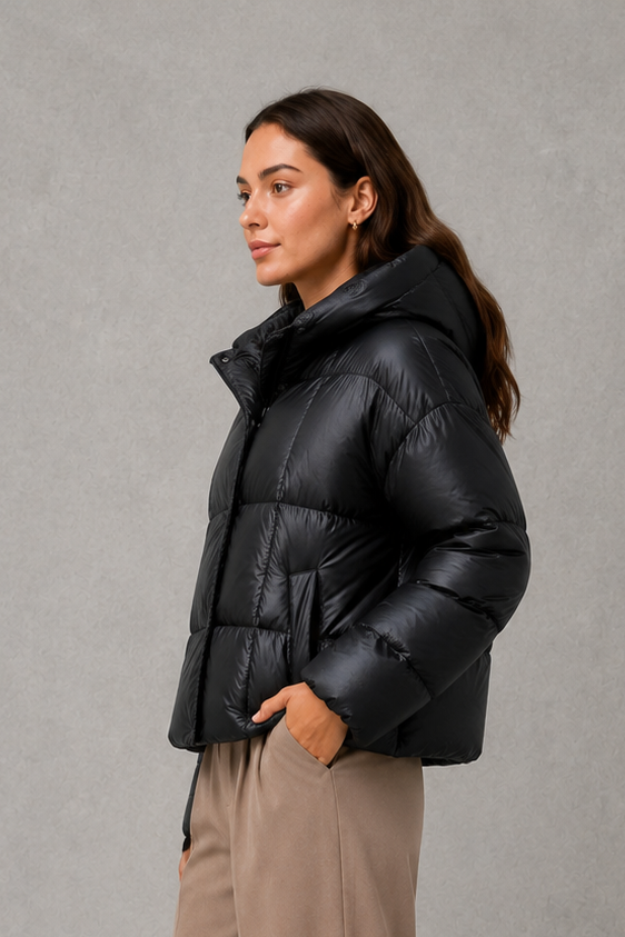 Ottilie | Women's Oversized Hooded High Collar Padded Puffer Coat