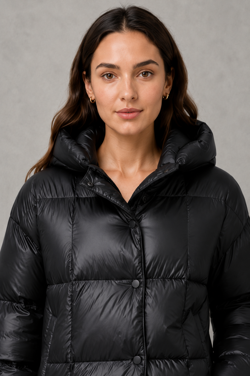 Ottilie | Women's Oversized Hooded High Collar Padded Puffer Coat