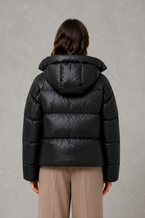 Ottilie | Women's Oversized Hooded High Collar Padded Puffer Coat