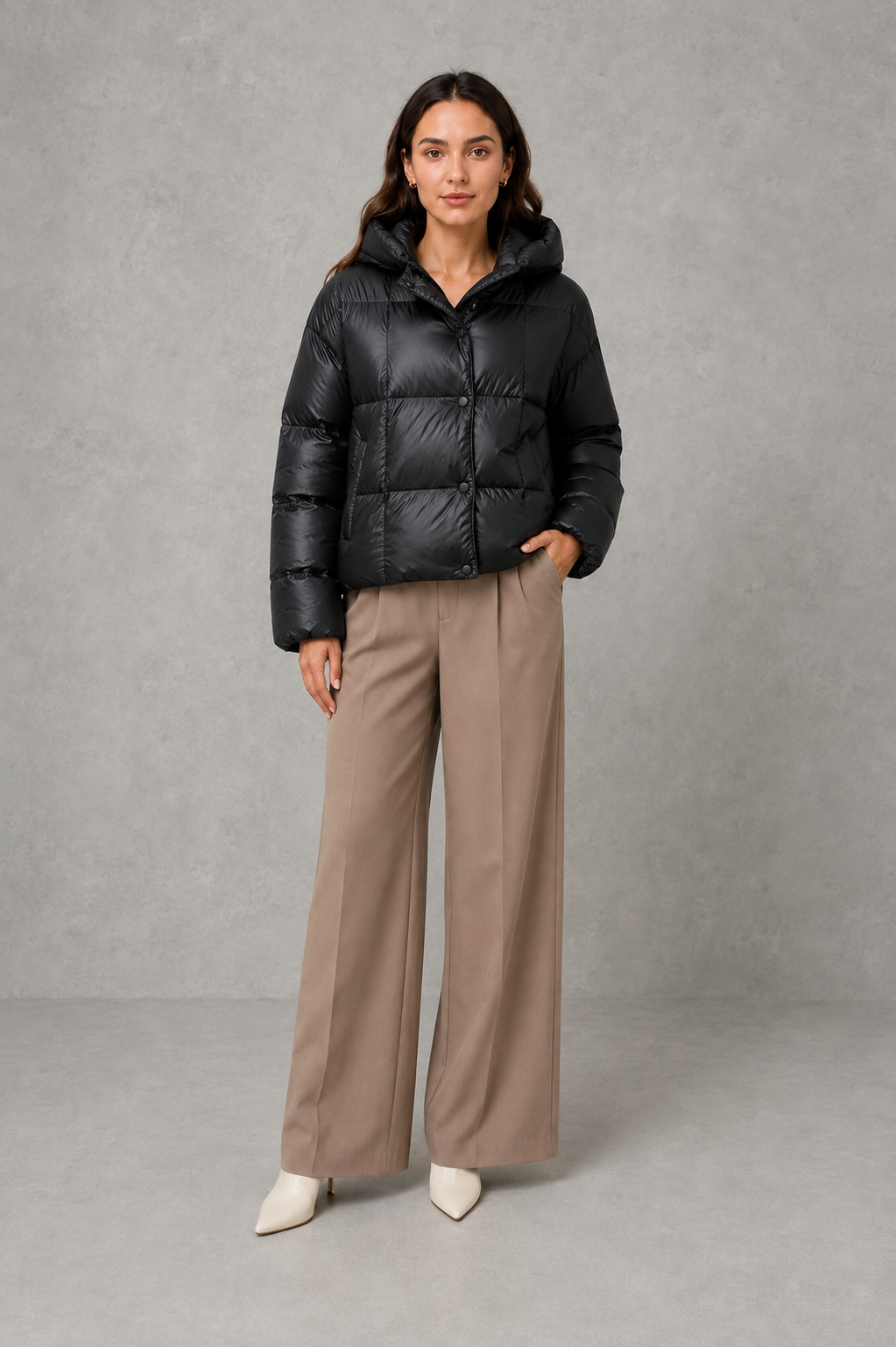 Ottilie | Women's Oversized Hooded High Collar Padded Puffer Coat