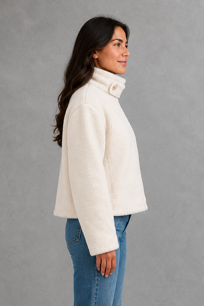 Clara | Women's Soft Zip-Up Stand Collar Fleece Jacket