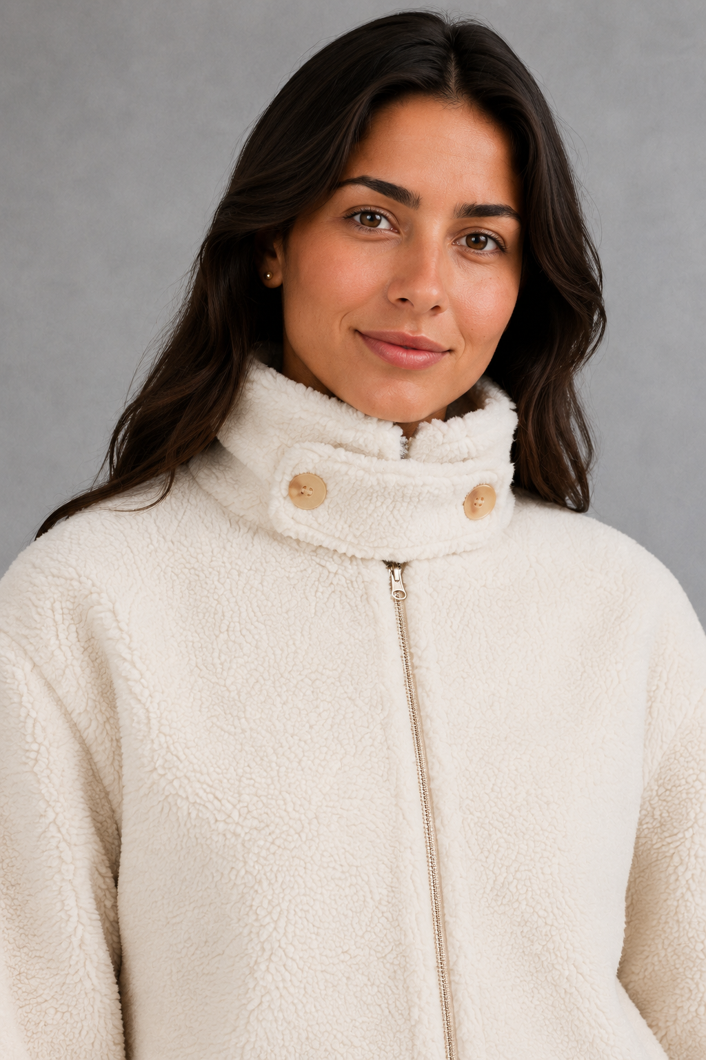 Clara | Women's Soft Zip-Up Stand Collar Fleece Jacket