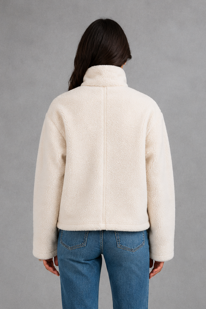 Clara | Women's Soft Zip-Up Stand Collar Fleece Jacket