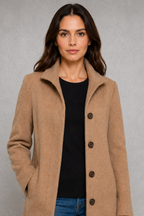 Victoria | Elegant Classic Button Straight-Fit Coat