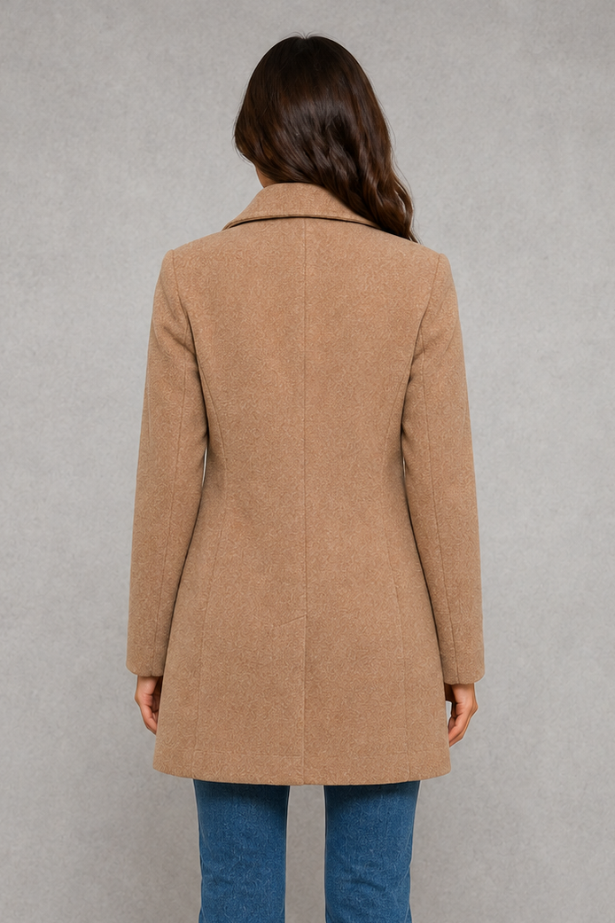 Victoria | Elegant Classic Button Straight-Fit Coat