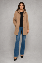 Victoria | Elegant Classic Button Straight-Fit Coat