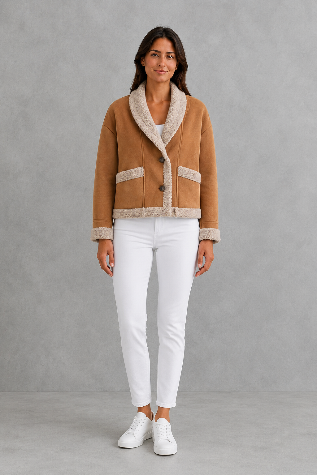 Cecilia | Cosy Suede-Look Teddy Winter Coat