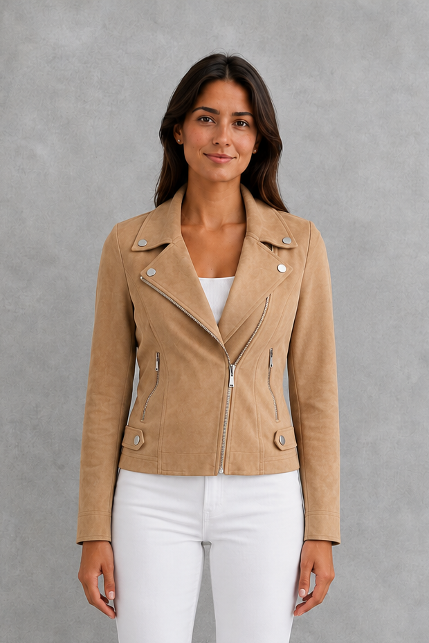 Imogen | Cropped Tailored Suede Jacket