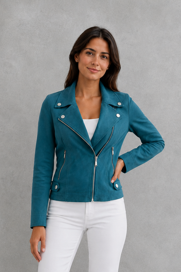 Imogen | Cropped Tailored Suede Jacket