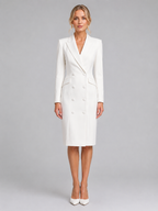 Sophie | Women's Double Breasted Tailored Blazer Midi Dress