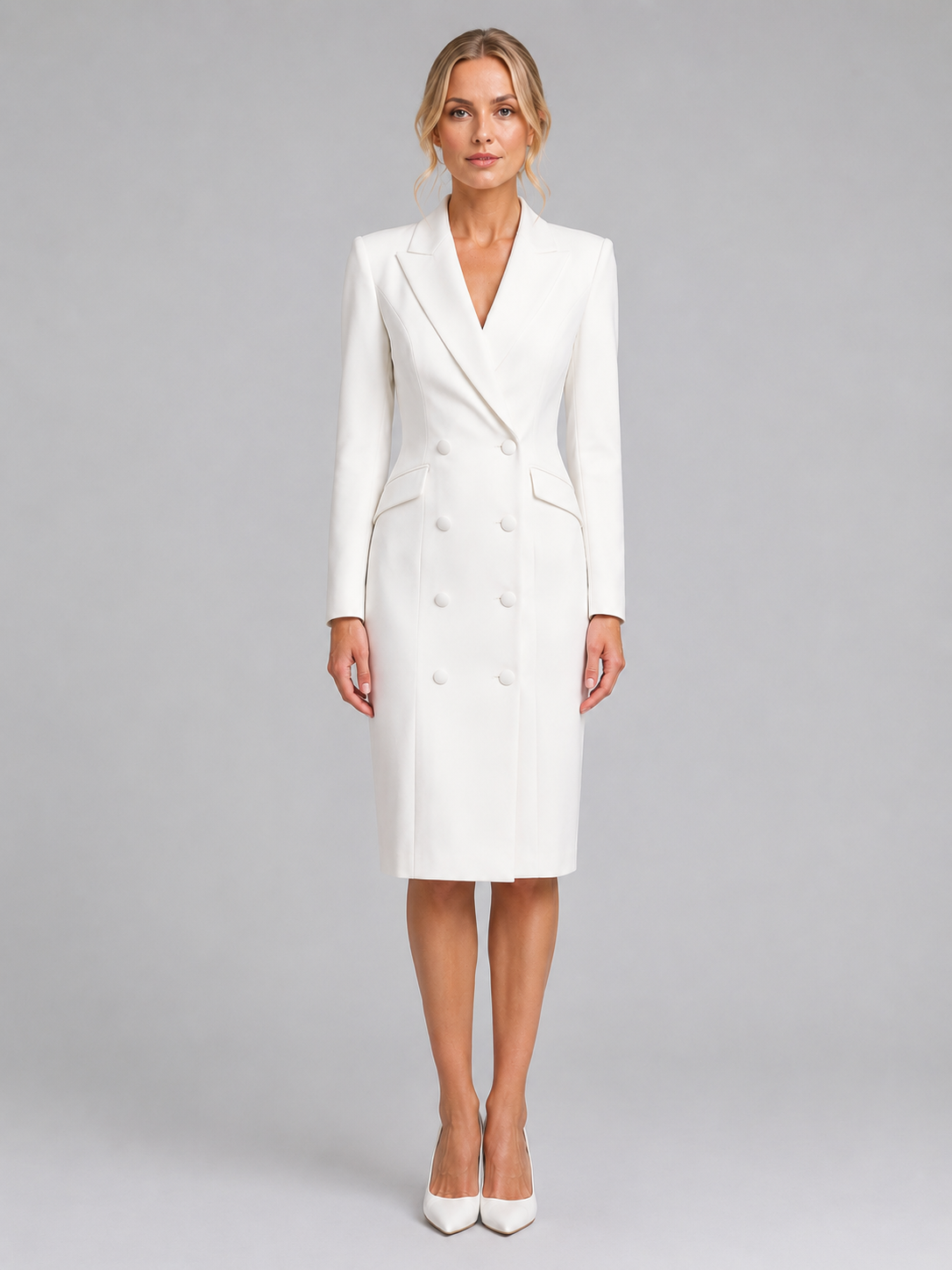 Sophie | Women's Double Breasted Tailored Blazer Midi Dress