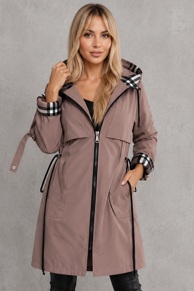 Women's Waterproof Rain Coat with Hood – Windproof Lightweight Jacket
