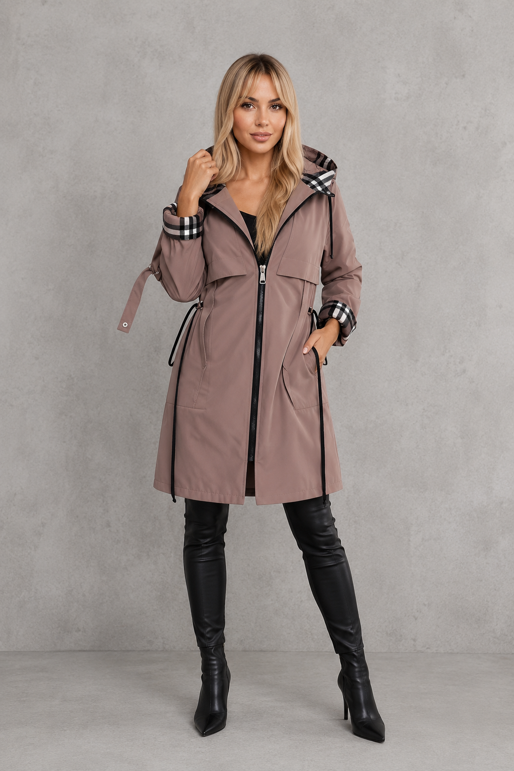 Women's Waterproof Rain Coat with Hood – Windproof Lightweight Jacket