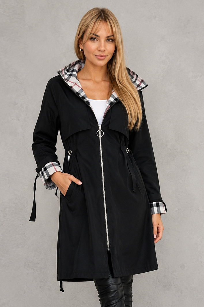 Women's Waterproof Rain Coat with Hood – Windproof Lightweight Jacket