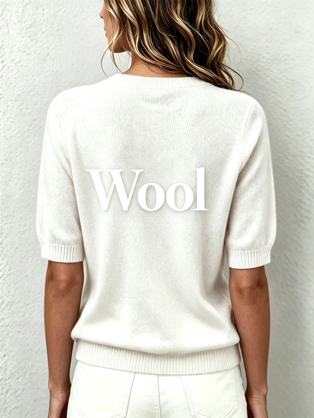 Rosalind | Women's Cashmere Blend Short-Sleeve V-Neck Sweater