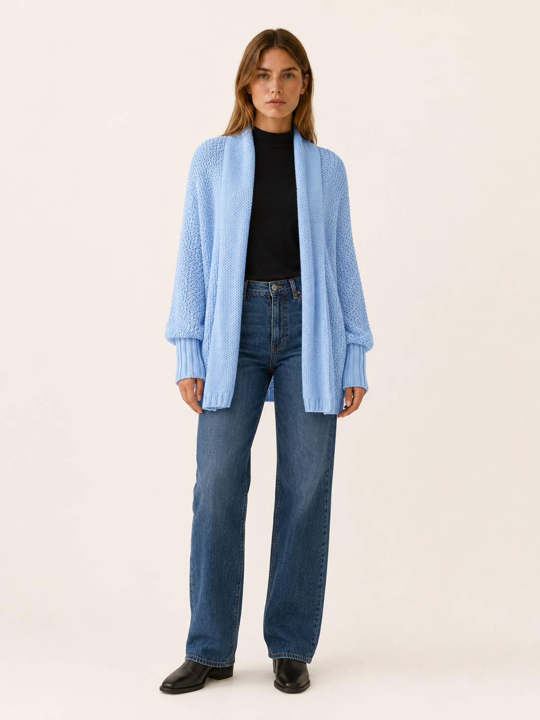 Amara | Oversized Cardigan with Batwing Sleeves and Open Front