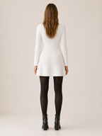 Amoret | Jumper Dress with Button Front and V-Neck