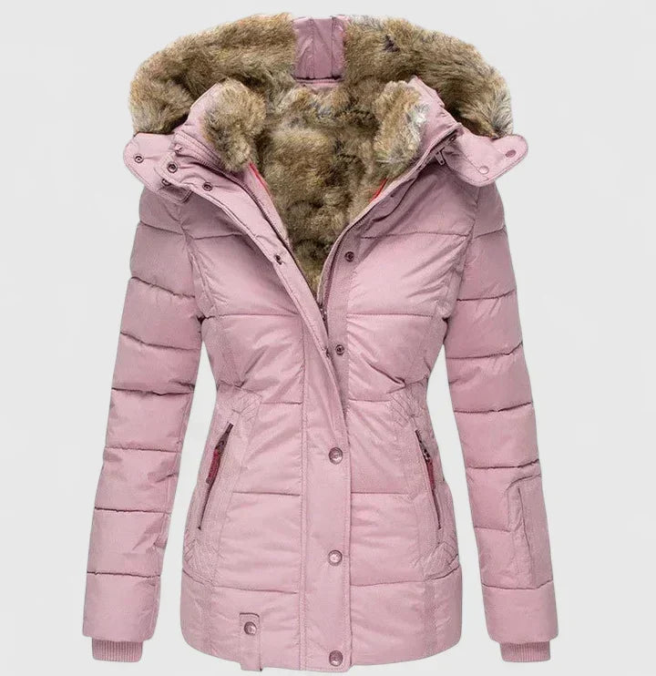 Celeste | Women's Faux Fur Lined Hooded Puffer Coat