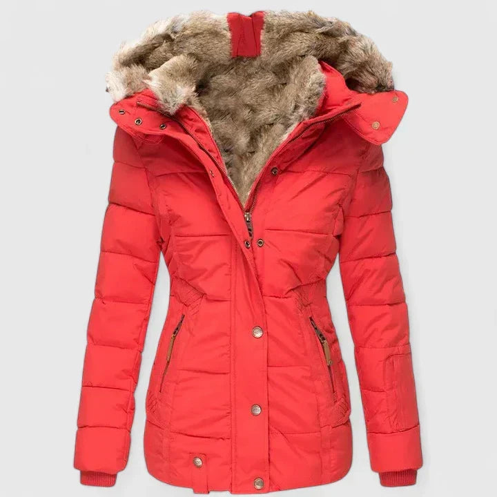 Celeste | Women's Faux Fur Lined Hooded Puffer Coat