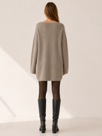 Auralisse | Jumper Dress with V-Neck and Dropped Shoulders