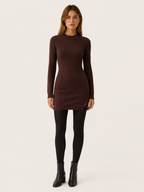 Averixa | Sweater Dress with Mock Neck and Side Slit