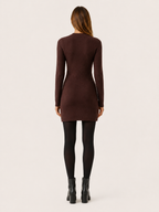 Averixa | Sweater Dress with Mock Neck and Side Slit