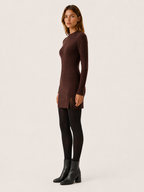 Averixa | Sweater Dress with Mock Neck and Side Slit