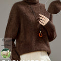 Marceline | Women's Brushed Cashmere Wool Turtleneck Sweater