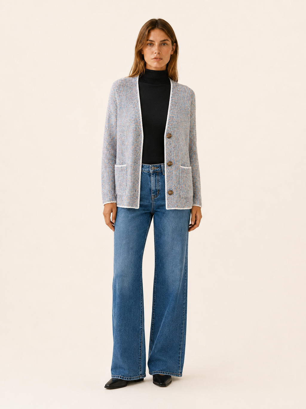 Blythe | V-Neck Cardigan with Button Front and Pockets