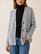 Blythe | V-Neck Cardigan with Button Front and Pockets