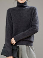 Marceline | Women's Brushed Cashmere Wool Turtleneck Sweater