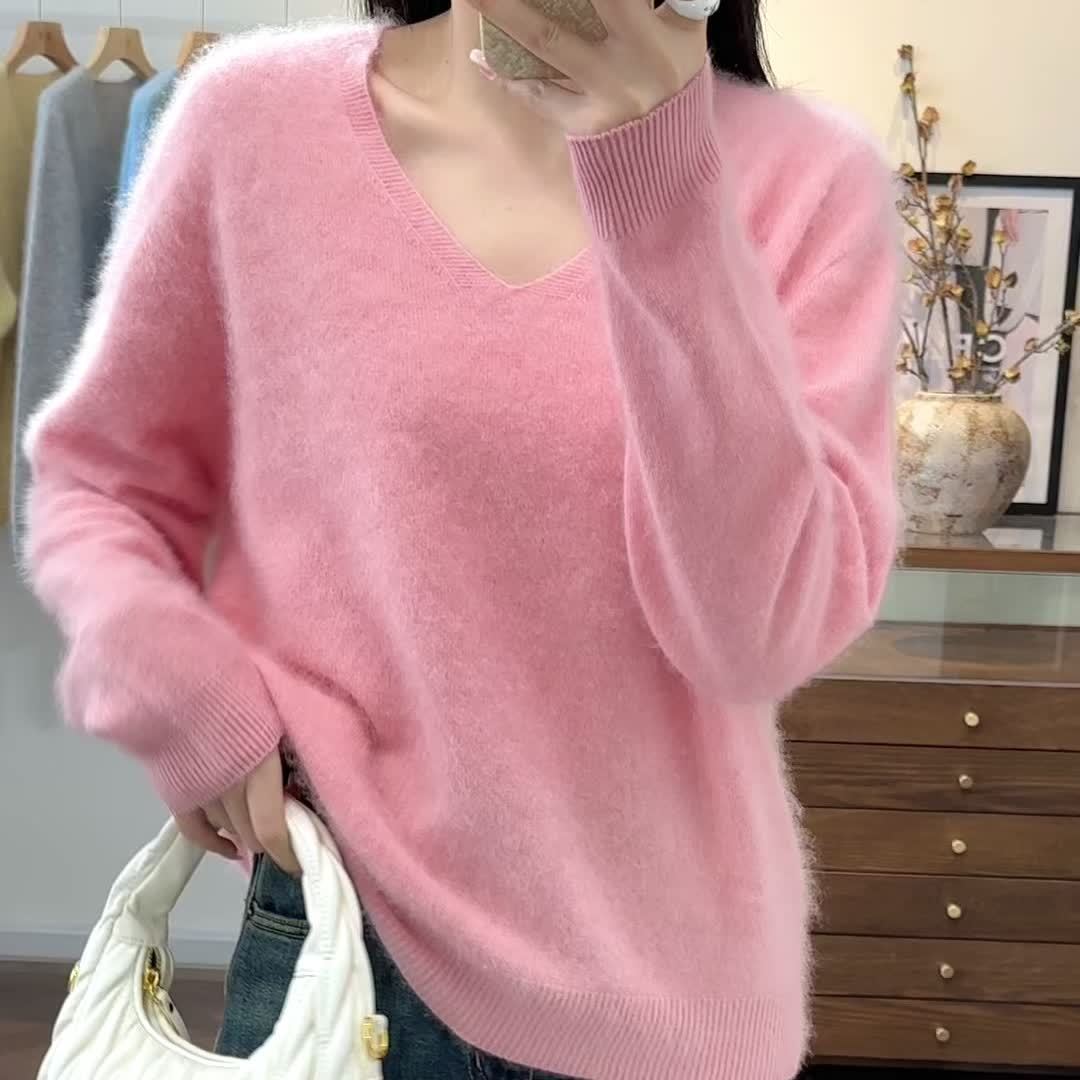 Colette | Women's Cashmere Wool Blend V-Neck Sweater
