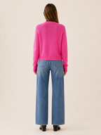 Corinne | Cropped Cardigan with V-Neck and Raglan Sleeves