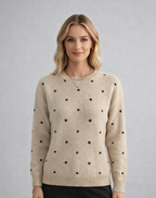 Women's Relaxed Fit Polka Dot Sweater - Crawleigh