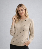 Women's Relaxed Fit Polka Dot Sweater - Crawleigh