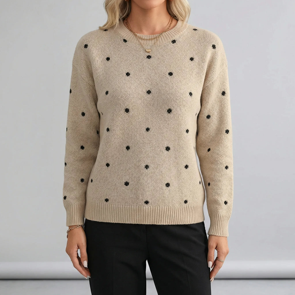 Women's Relaxed Fit Polka Dot Sweater - Crawleigh
