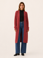 Delphine | Long Cardigan with Open Front and Pockets