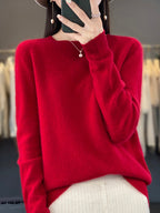 Rizalinda | Women's Crew Neck Wool Knit Sweater