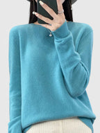 Rizalinda | Women's Crew Neck Wool Knit Sweater