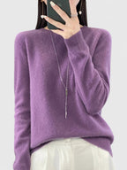 Rizalinda | Women's Crew Neck Wool Knit Sweater