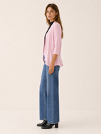 Eira | Open Front Cardigan with Eyelet Detail