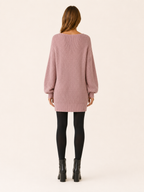 Elowra | Sweater Dress with Boat Neck and Long Sleeves