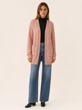 Evania | Long Cardigan with Open Front and Pockets