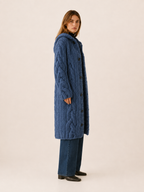Fervienne | Long Cardigan Sweater with Hood and Button Front